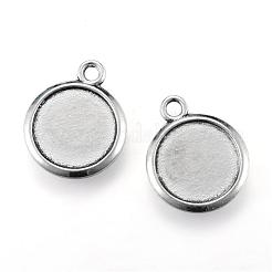 Tibetischer Stil Legierung Anhänger Fassungen für Cabochon TIBE-S303-31AS-LF