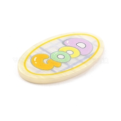 Acryl-Oval mit Wort-Cabochons FIND-B003-05