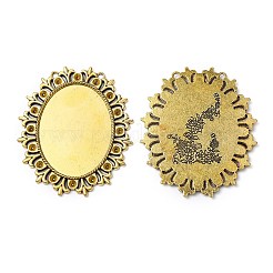 Vintage tibetischen Stil Legierung Herzanhänger Cabochon Lünette Fassungen X-TIBEP-554-AG-LF