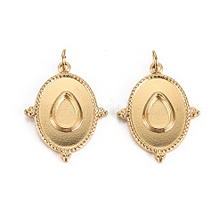 Cabochon-Fassungen für Anhänger aus Edelstahl 304 STAS-S116-248G
