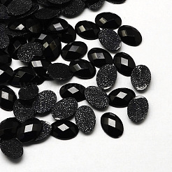 Facettierten ovalen Acryl Hotfix Strass Flatback flache Rückseite Cabochons für Kleidungsstück Design GACR-Q004-10x14mm-21