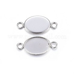Anlaufgeschützte Cabochon-Anschlussfassungen aus Edelstahl 304 STAS-P210-12P
