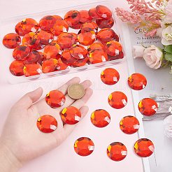 50 Stück Acryl-Strass-Cabochons mit flacher Rückseite OACR-OC0001-15B