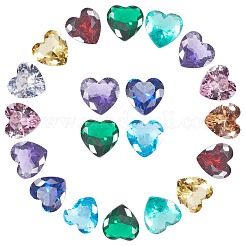 50 Stück 10-farbige Zirkonia-Cabochons mit spitzer Rückseite ZIRC-CJ0001-24