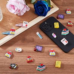 48 stücke 12 arten cartoon lehrer tag harz cabochons RESI-SC0002-95