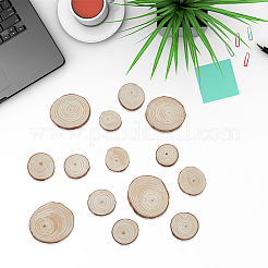 50 Stück unfertige Cabochons aus natürlichem Pappelholz WOOD-HY0001-02