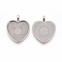 Tibetischen Stil Anhänger Cabochons Fassungen TIBE-X0187-02