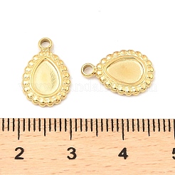 Cabochon-Fassungen für Anhänger aus Edelstahl 304 STAS-A089-07G