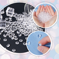 1000 Stück Acryl-Strass-Cabochons mit spitzer Rückseite GACR-SP0001-04B