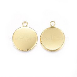 Cabochon-Fassungen für Anhänger aus Edelstahl 304 STAS-P210-06G
