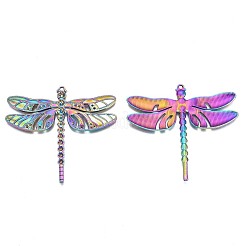 Regenbogenfarben-Legierung großer Anhänger Strass-Einstellungen PALLOY-N163-170-NR