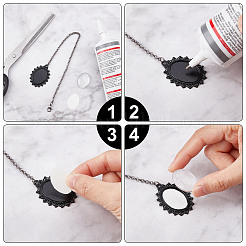 Legierungs-Abschlusskappenrandketten-Quasten-Fotocharme DIY-SC0020-64