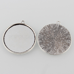 Nickelfrei tibetischen Stil Legierung Quadrat Anhänger cabochon Fassungen TIBEP-M022-23AS