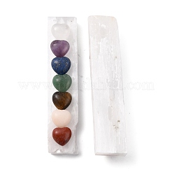 Rechteck-Chakra natürliche Selenit-Display-Dekorationen AJEW-I059-06