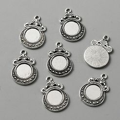 50 stücke tibetischen stil zine legierung anhänger cabochon einstellungen FIND-WH0126-14AS