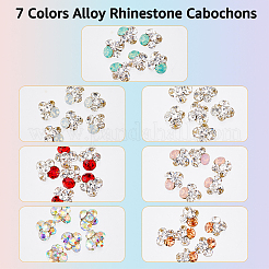 42 Stück 7 Farben Legierung Strass Cabochons MRMJ-HY0001-01