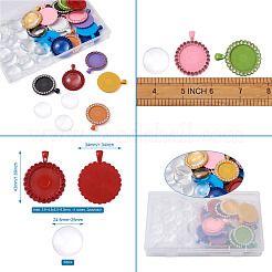 DIY-Kits zur Herstellung flacher runder Anhänger DIY-TA0008-46