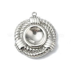 Cabochon-Fassungen für Anhänger aus Edelstahl 304 STAS-L022-339P-04