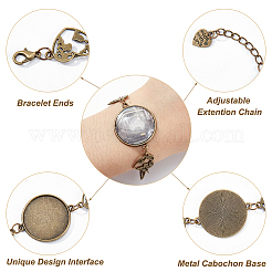 Bausatz für ein leeres Kuppelgliederarmband zum Selbermachen DIY-PH0009-13