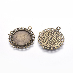 Zink Legierung Anhänger Fassungen für Cabochon & Strass X-PALLOY-A15290-AB-FF