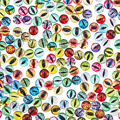 Cabochons aus Glas mit flachem Rücken GGLA-PH0001-01A-02