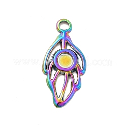 Ionenplattierung (IP) 304 Edelstahl Anhänger Cabochon-Einstellungen STAS-F282-13P
