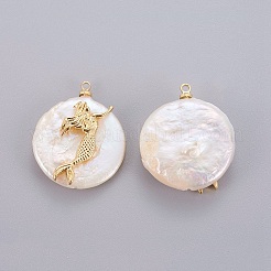 Natürliche kultivierte Süßwasserperlenanhänger PEAR-J004-22G
