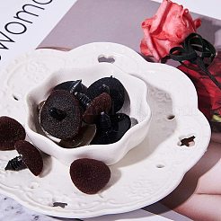 Flockige Plastik-Cabochons für das DIY-Scrapbooking DIY-PH0074-77