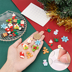 30 stücke 15 arten weihnachtsthema opake harz cabochons CRES-BC0001-08