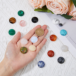 16 Stück 16 Stile natürliche und synthetische gemischte Edelstein-Cabochons G-FH0002-31