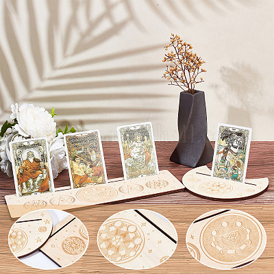 Wholesale Gorgecraft Pieces Wooden Tarot Card Stand Holder Moon Sun