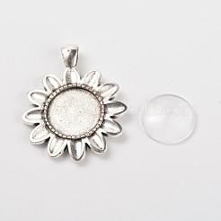 Cz Messing-Mikro pflastern aaa Zirkonia Blume Clip-on-Ohrring-Ersatzteile für baumeln Charms  DIY-X0222-AS