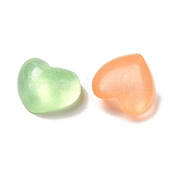 Transparente Decoden-Cabochons aus Harz mit Glitzerpulver X-RESI-E053-08C