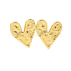 Herz-Ohrstecker aus 304 Edelstahl für Damen EJEW-U020-15G