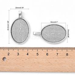 Aluminium-Anhänger Fassungen für Cabochons PALLOY-E436-88AS