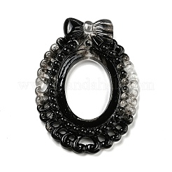 Schwarze Harz-Cabochons RESI-Q219-01D