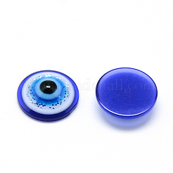Glitzer Pulver Harz böse Augen Cabochons CRES-S613-14mm-02
