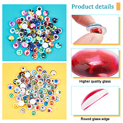 2 Beutel 2 Farben Glasaugen Cabochons KY-PH0001-56