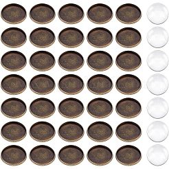 50 Stück tibetische Messing-Lünettenbecher mit glattem Rand KK-HY0001-22
