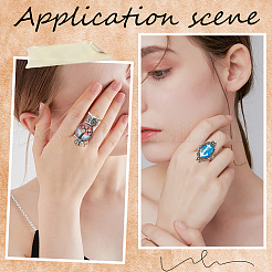 DIY-Set zur Herstellung blanker Fingerringe mit Kuppel DIY-SC0022-21