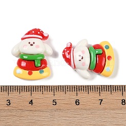 Weihnachts-Deko-Cabochons aus undurchsichtigem Harz CRES-M036-12C