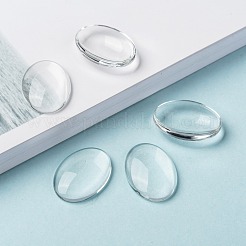Transparente Glas Cabochons GGLA-R022-25x18