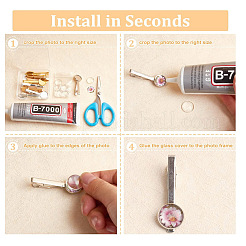 DIY-Set zur Herstellung einer leeren Krawattenklammer mit Kuppel DIY-DC0002-25