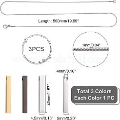 DIY-Sets zur Herstellung von Halsketten mit rechteckigem Anhänger DIY-UN0003-52