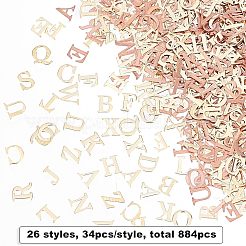 1040 Stück Messing-Cabochons im 26-Stil MRMJ-OC0002-99