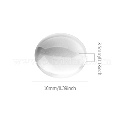 200 Stück transparente Glascabochons GGLA-YW0001-04