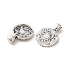 Mit synthetischen Koralle Cabochon und Messing Anhänger Fassungen TIBEP-Q045-061AS-RS