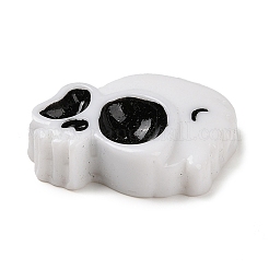 Totenkopf Halloween undurchsichtige Decoden-Cabochons aus Kunstharz RESI-R446-01K