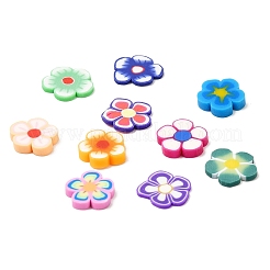 110g 10 Arten handgefertigte Fimo-Cabochons CLAY-SZ0001-50