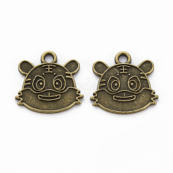 Tibetischen Stil Legierung Anhänger Emaille Fassungen TIBEP-N010-018AB-RS